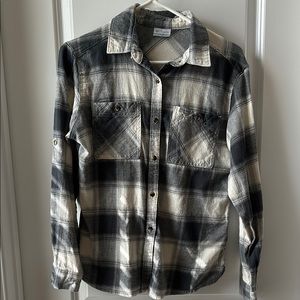 Columbia Flannel Plaid Button-Up Shirt